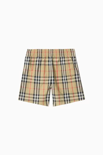 شورت سباحة بنقشة مربعات