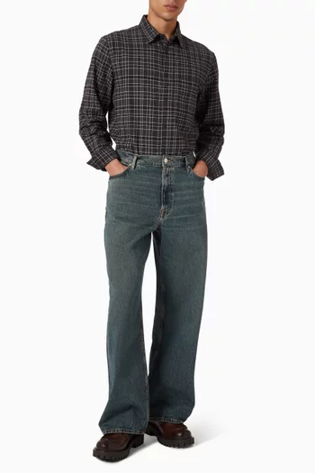 Saryan J Check Shirt in Organic-cotton