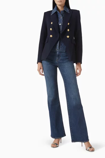 Slate Rhinestone Dickey in Denim