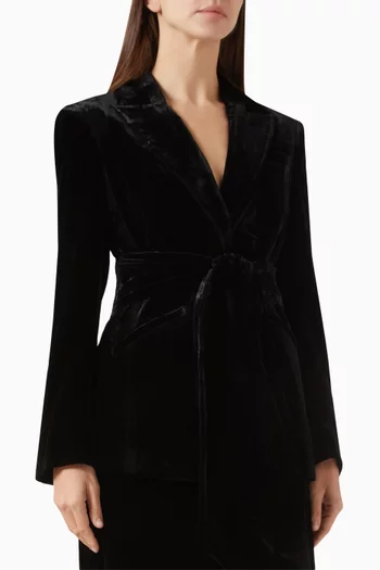 Issel Wrap Blazer in Velvet