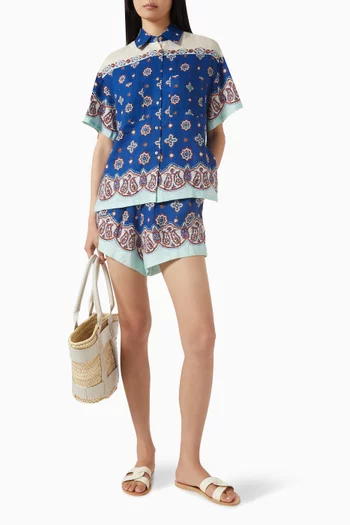 Cerulea Boy Shorts in Linen