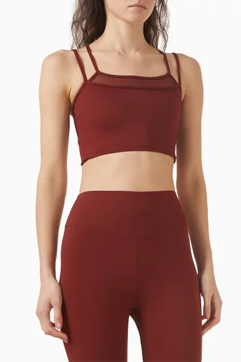 بلوزة كوبر قصيرة بنمط حمالة صدر