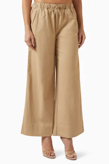 The Flynn Drawstring Pants in Stretch-cotton