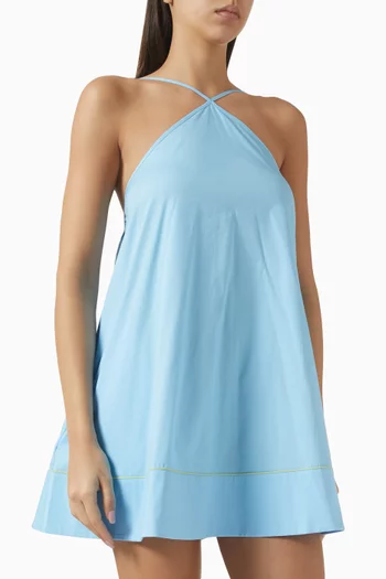 فستان غريس قصير قطن بوبلين