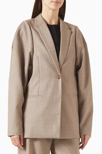 Sculpted Sleeve Suit Jacket