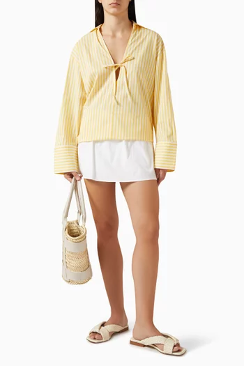 تنورة برينلي قطن بوبلين