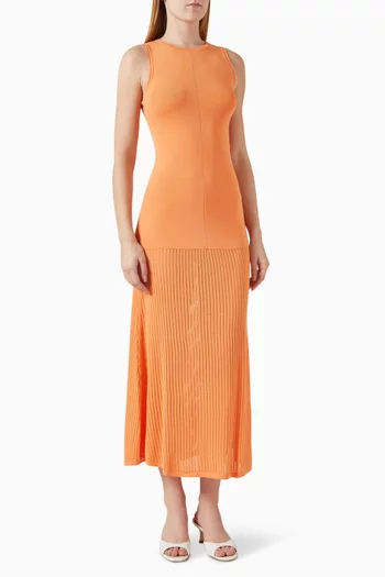 فستان لوسيرن منسوج من مزيج فيسكوز