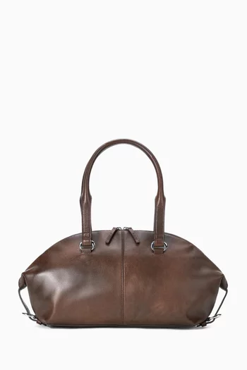 حقيبة كتف هستر جلد بتفاصيل ممزقة