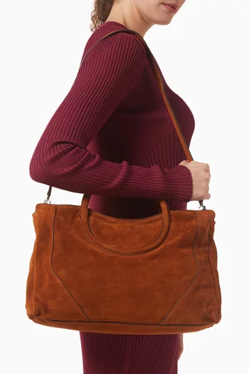 Mini Maude Satchel Bag in Suede