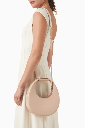 Mini Moon Top-handle Bag in Leather