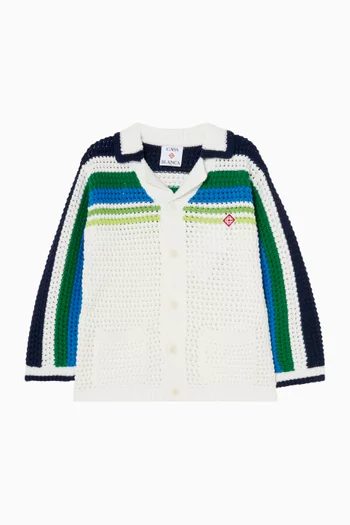 Wave Striped Shirt in Knit