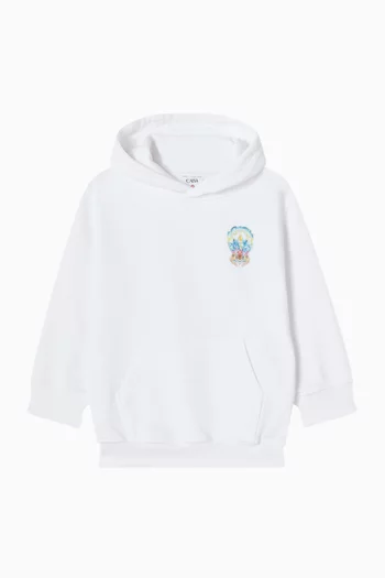 Surf Lotus Printed Hoodie