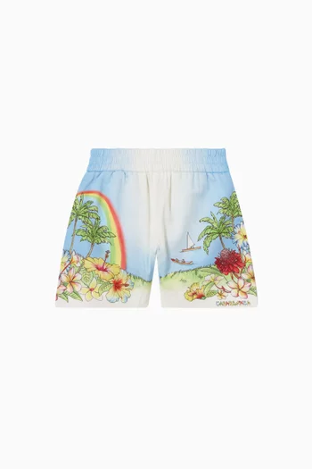Aloha Printed Swim Shorts