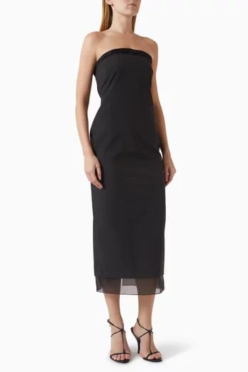 فستان تايلين متوسط الطول مزيج كوبرا ورايون