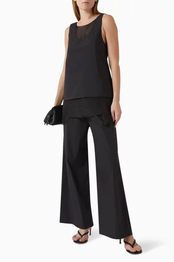 بلوزة كايا متعددة الطبقات مزيج حرير