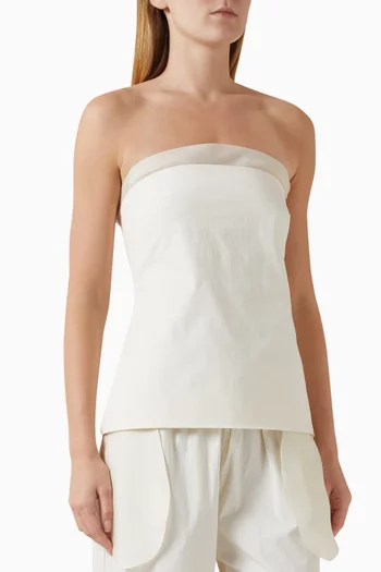 بلوزة تايلا بلا حمالات مزيج حرير