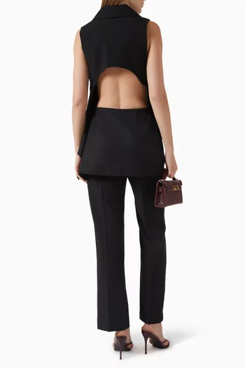 بلوزة ليجي بحافة مقوسة في الخلف مزيج كوبرا رايون