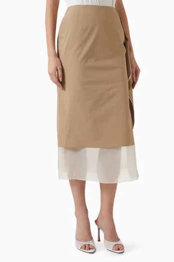 تنورة ليلاك بدرابيه مزيج كوبرا ورايون