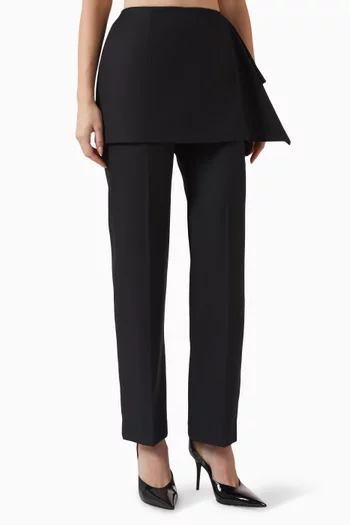 بنطال كوزيت بطبقة بنمط تنورة مزيج كوبرا ورايون