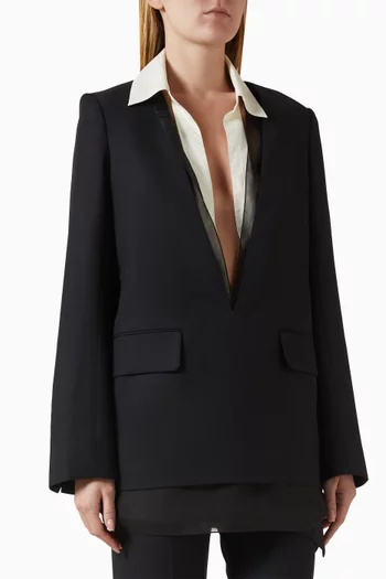 جاكيت نيث بياقة مزيج كوبرا ورايون