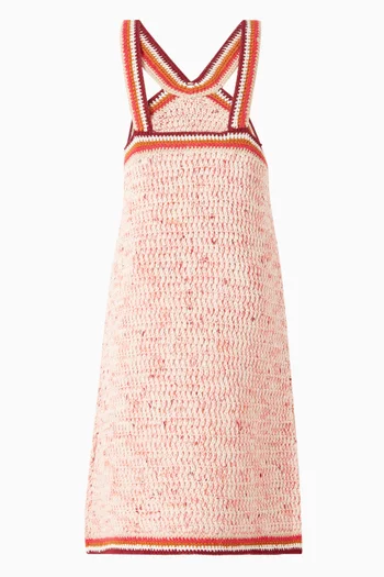 فستان برباط حول الرقبة بيشنس بنسيج قطن