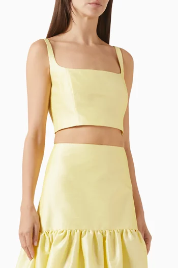 بلوزة توليدو قصيرة ستان