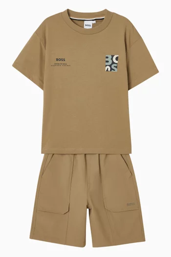 تي شيرت بشعار الماركة قطن جيرسيه