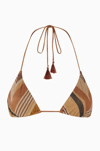 Winona Triangle Bikini Top in Lurex