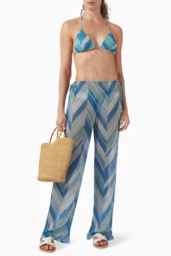 Ollie Chevron Pants in Lurex