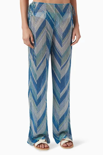 Ollie Chevron Pants in Lurex