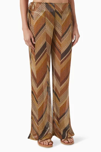 Ollie Chevron Pants in Lurex