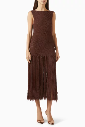 Leiza Knit Fringe Dress