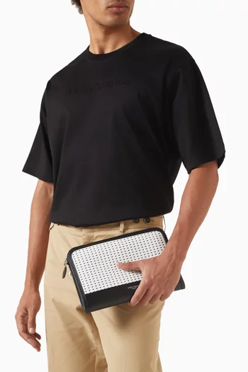 Atene Clutch Bag in Woven Plongé Calfskin