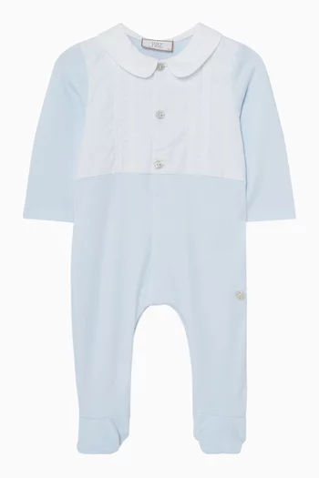 Polo Collared Pyjamas in Cotton