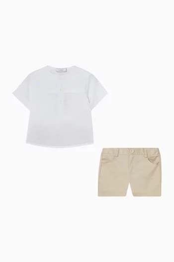 Shirt & Shorts Set in Cotton