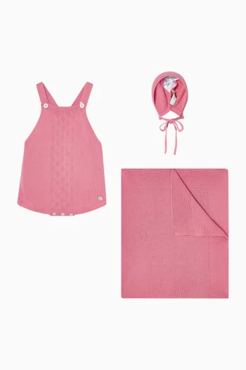 Regalo Overalls Gift Set in Knit