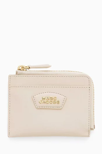 محفظة بسحّاب علوي جلد