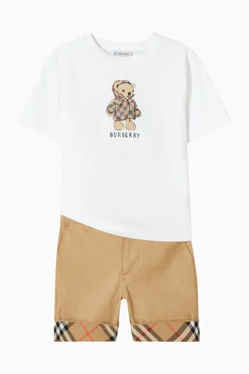 شورت أكسفورد بنقشة مربعات