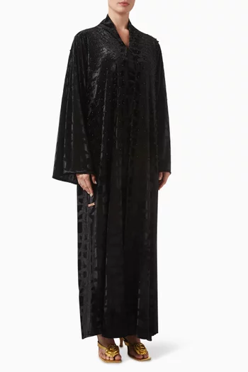 Embellished Abaya in Velvet