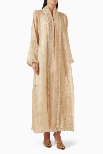 Embellished Abaya in Organza