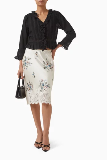 Eldoris Ruffled Top in Cotton