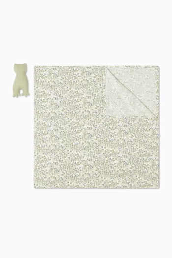 طقم هدايا لعبة لينة وبطانية لف