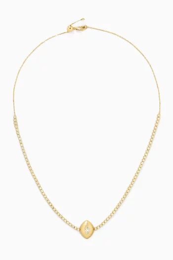 Marquis Diamond Necklace in 18kt Yellow Gold
