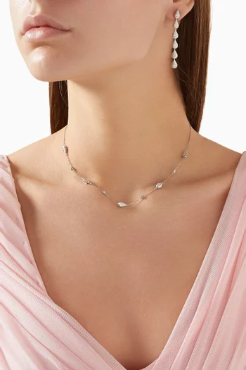 Roma Diamond Necklace in 18kt White Gold