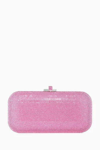 Long Slide Bead-embellished Clutch