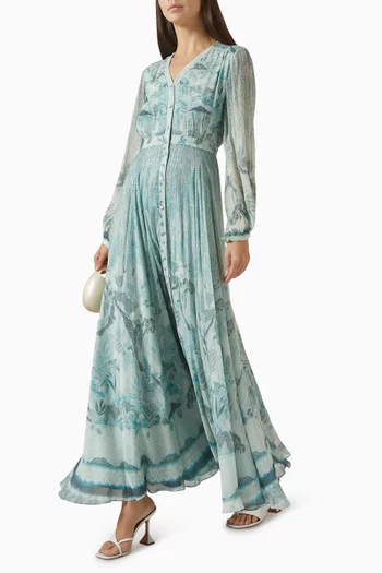 قفطان طويل بنقشة