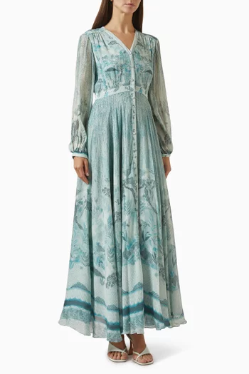 قفطان طويل بنقشة