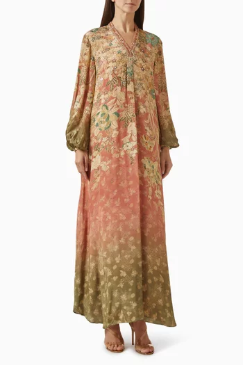 قفطان بنقشة زهور