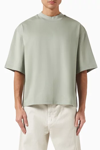 Mockneck T-shirt in Cotton