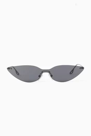 Celest Cat-eye Sunglasses in Stainless Steel
